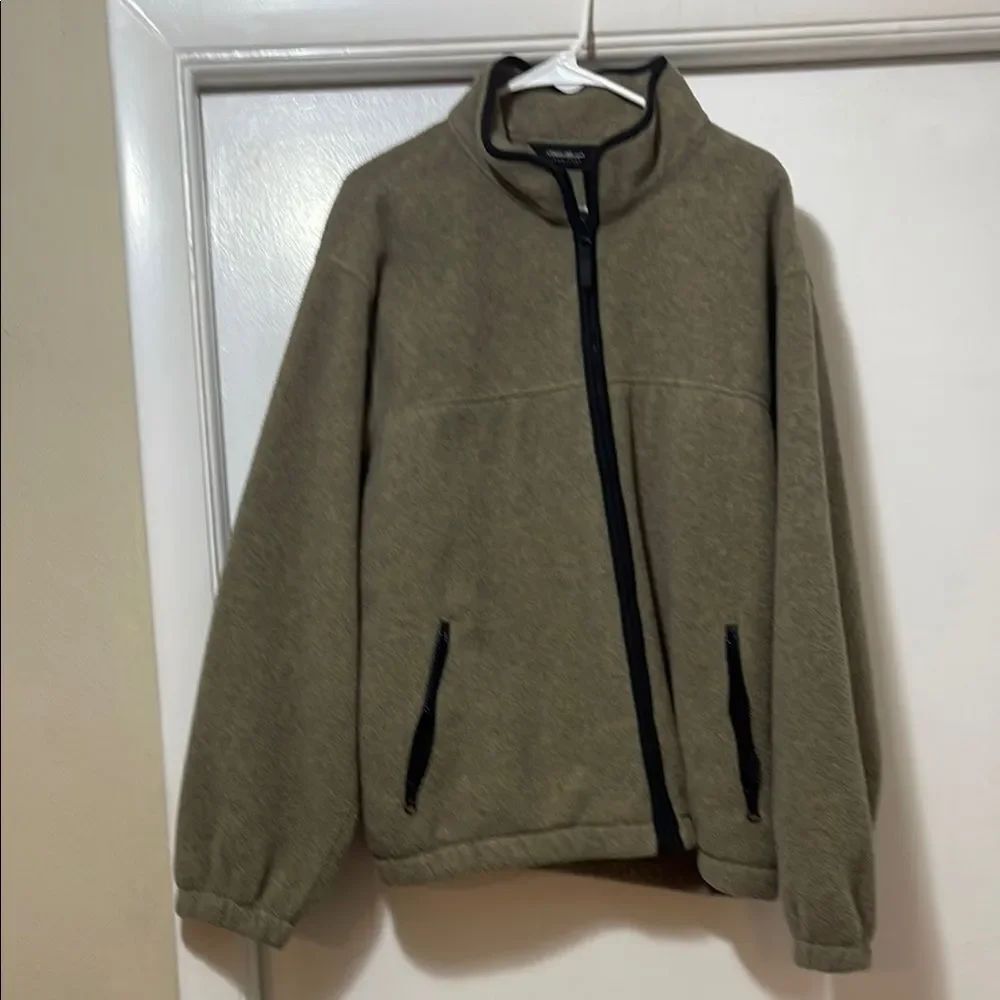 Eddie Bauer Tan Zip Up Sweater for Effortless Style size large